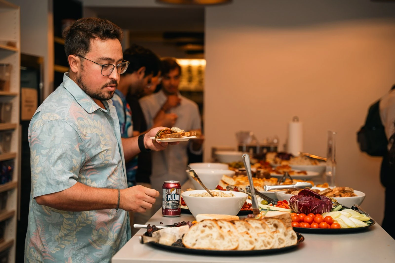 Food and drinks at a Studio event