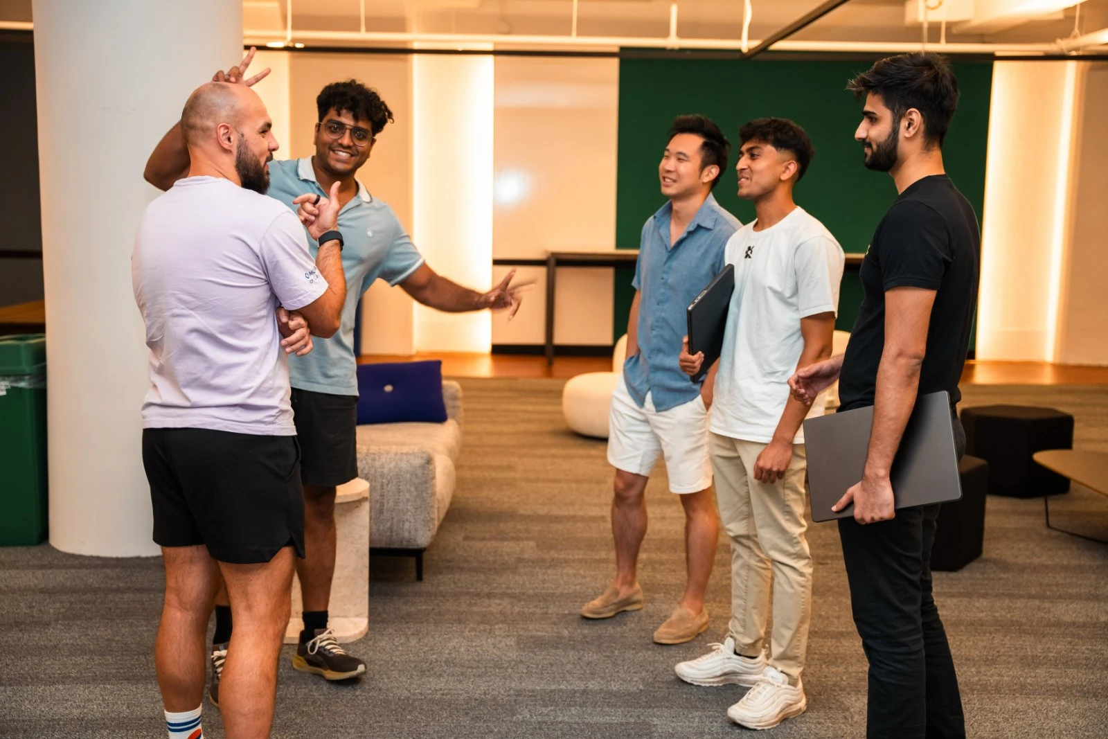 Founders socializing at The Studio